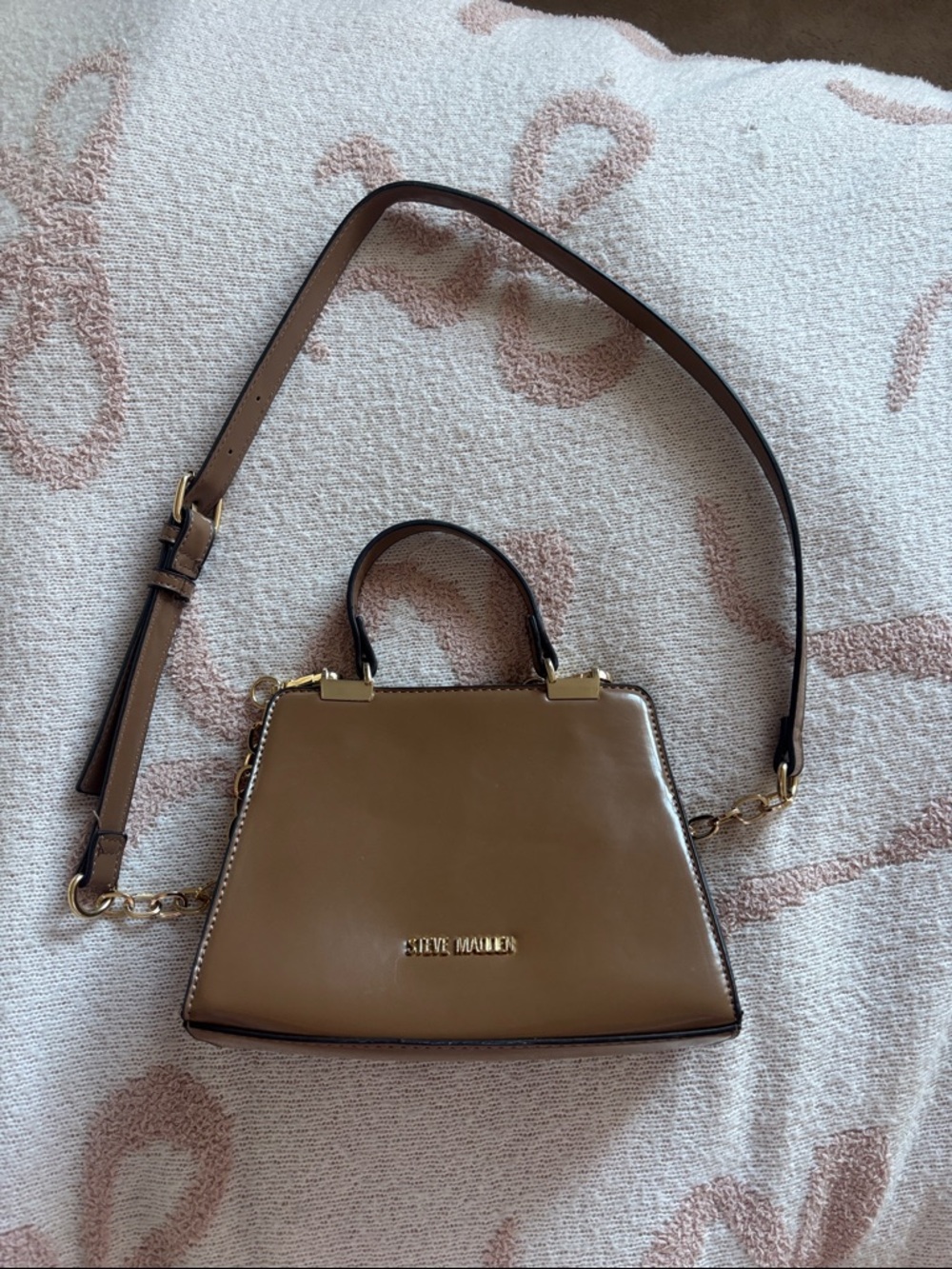 Steve Madden Brown Mini Top-Handle Crossbody Bag